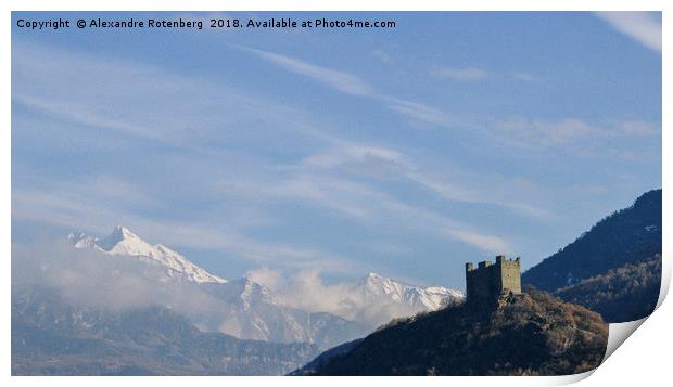 Ussel Castle in Valle d'Aosta, Italy Print by Alexandre Rotenberg