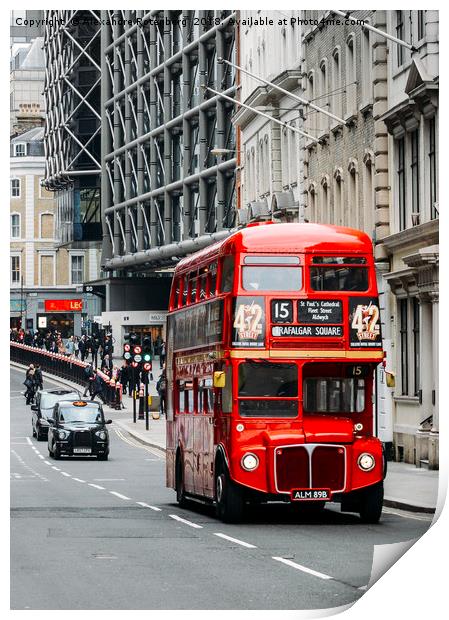 London Routemaster Bus Print by Alexandre Rotenberg