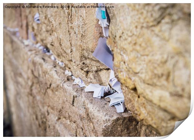 Notes on Wailing Wall, Jerusalem Print by Alexandre Rotenberg