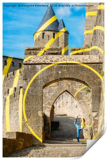 Ballerina in Carcassonne, France Print by Alexandre Rotenberg