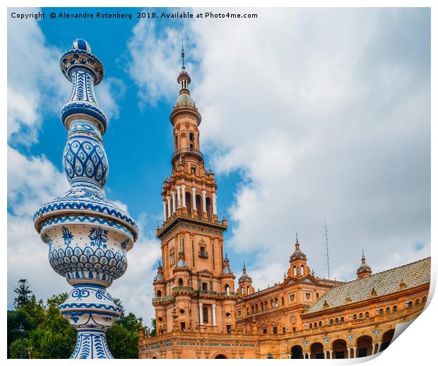 Plaza de Espana in Seville, Andalusia, Spain Print by Alexandre Rotenberg