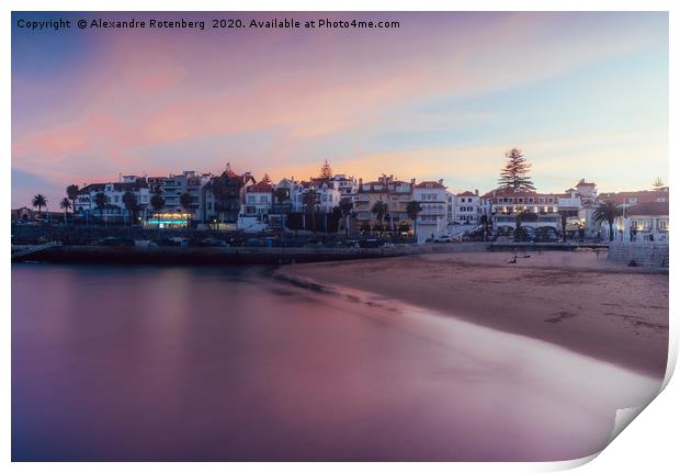 Cascais, Portugal at sunset Print by Alexandre Rotenberg