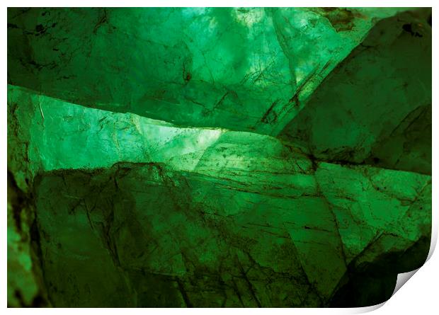 Crystalline Green Print by Kelly Bailey