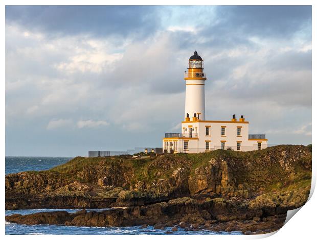 Turnberry Lighthouse in Ayrshire Print by Tony Keogh