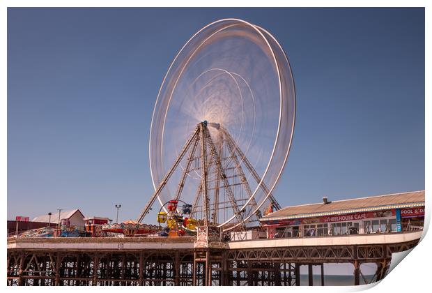 Big Wheel on Central Pier at Blackpool Print by Tony Keogh