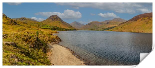 Wast Water in the Lake District - Panorama  Print by Tony Keogh