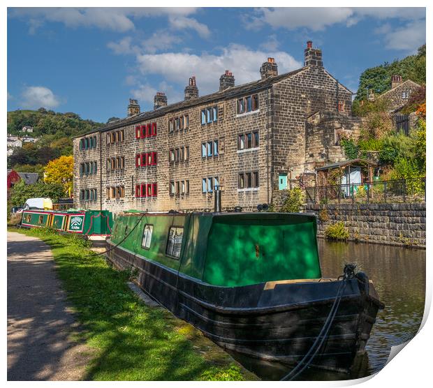 The Rochdale Canal at Hebden Bridge  Print by Tony Keogh