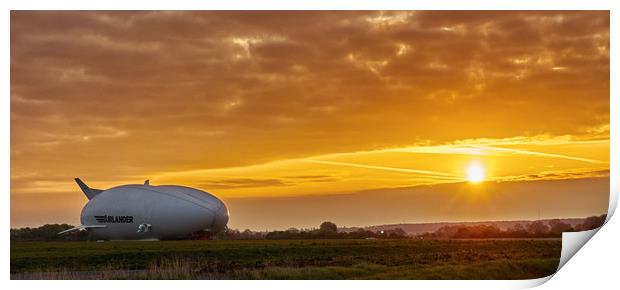 The Airlander 10 at Cardington Print by Donnie Canning
