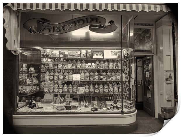 The 100 year old traditional sweetshop Print by Donnie Canning