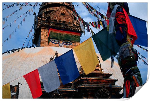 Swayambhunath Print by Franck Metois