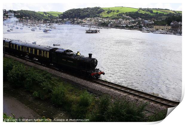 Steaming through scenic Dartmouth Print by Graham Nathan