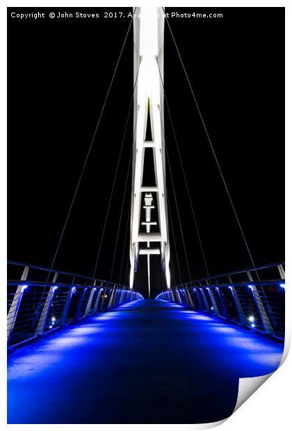 Infinity Bridge at night Print by John Stoves