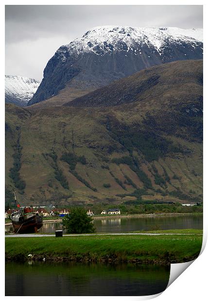  Ben Nevis from Corpach, Lochaber, Scotland Print by Linda More