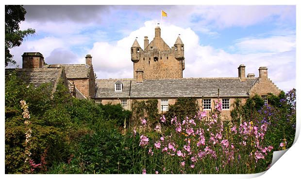 Cawdor Castle and gardens, Scotland Print by Linda More