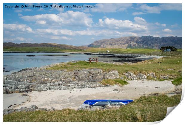 Portnaluchaig, Arisaig West Highlands. Print by John Sherry