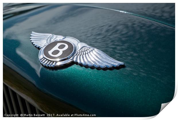 Bentley reflections Print by Martin Bennett