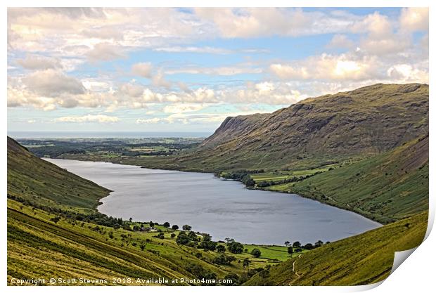 Wast Water Print by Scott Stevens