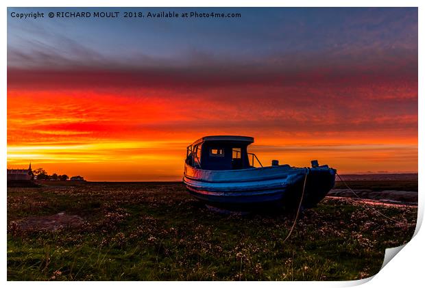 Penclawdd Sunset Print by RICHARD MOULT