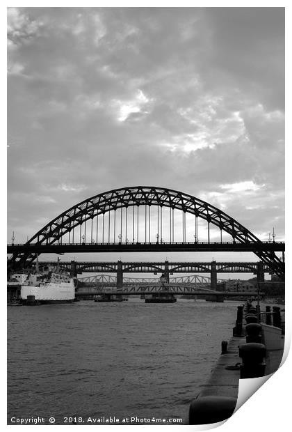 Tyne Bridge Print by Roger Utting