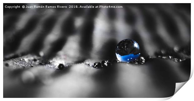 Blue crystal ball Print by Juan Ramón Ramos Rivero