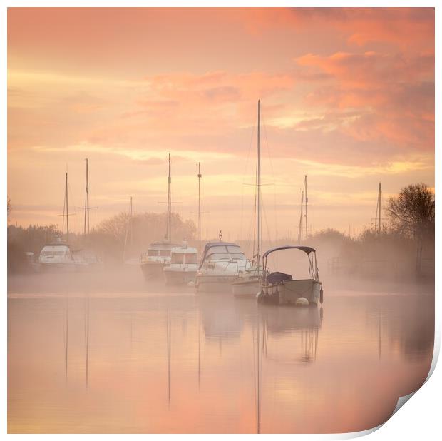 River Frome Sunrise Print by David Semmens