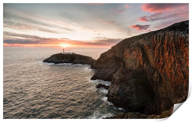 South Stack Sunset Print by David Semmens