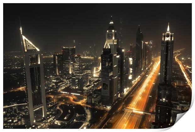 Long Exposure view of Dubai Print by Travelling Photographer