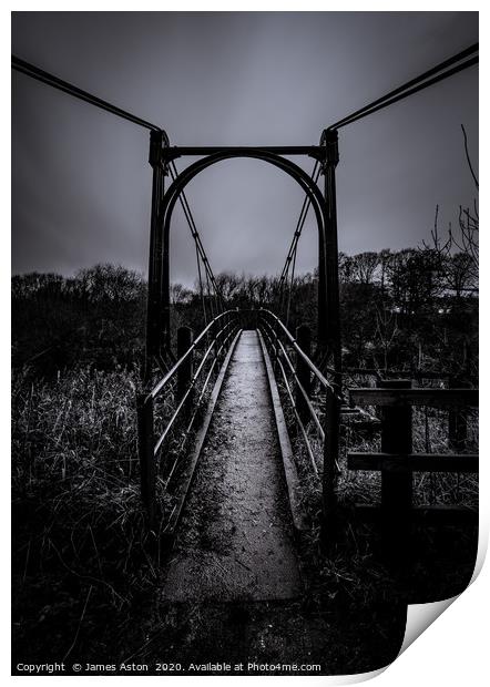 The Old Iron Bridge Print by James Aston