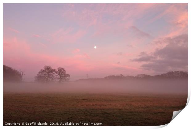 Pink Sky at Night Print by Geoff Richards