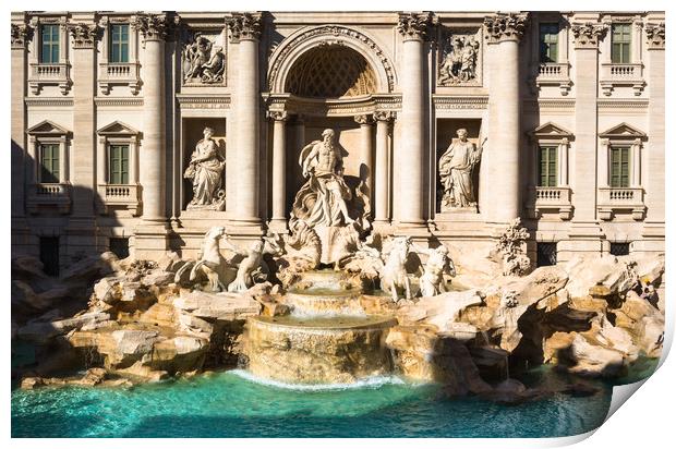 Trevi Fountain (Fontana di Trevi) in Rome Print by Andrew Michael