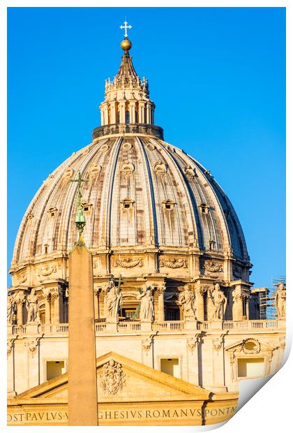 St Peter's Cathedral Cupola  Print by Andrew Michael