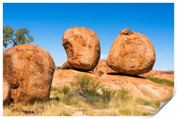 Devils Marbles Print by Andrew Michael