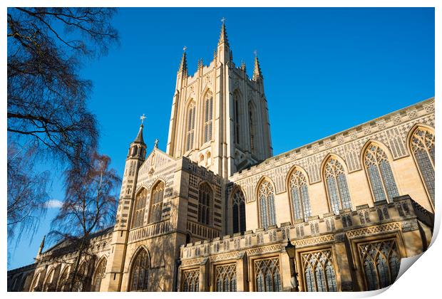 St Edmundsbury Cathedral Print by Andrew Michael