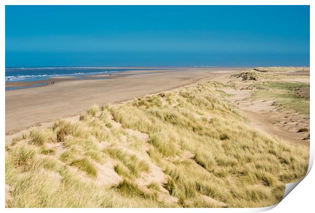 Holkham bay beach & Nature reserve Print by Andrew Michael