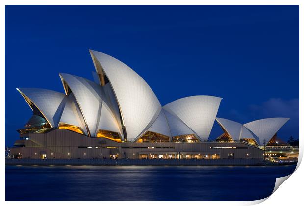 Sydney Opera House after dark. Print by Andrew Michael
