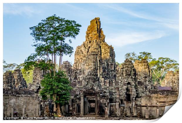 Bayon temple Print by Claire Turner