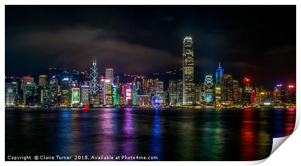 Hong Kong bay Print by Claire Turner