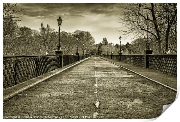 Jesmond Dene Bridge Print by Graham Dobson