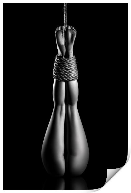 Nude Woman bondage 5 Print by Johan Swanepoel