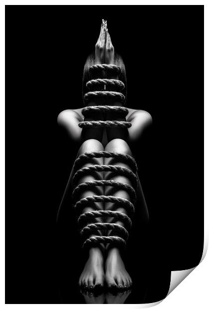 Nude Woman bondage 6 Print by Johan Swanepoel