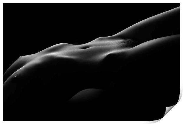Bodyscape nude woman Print by Johan Swanepoel