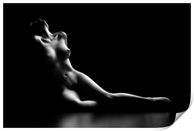 Nude woman bodyscape Print by Johan Swanepoel