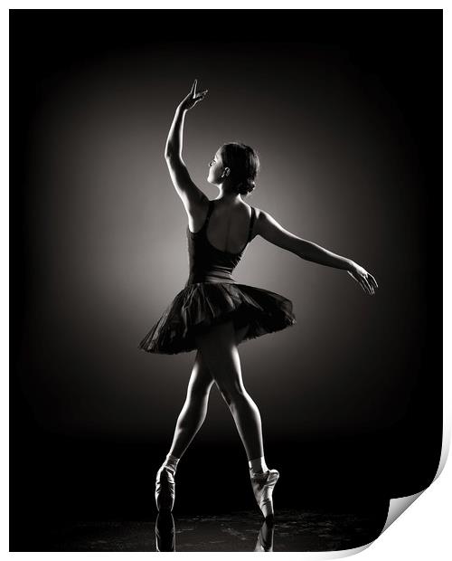 Ballerina dancing Print by Johan Swanepoel