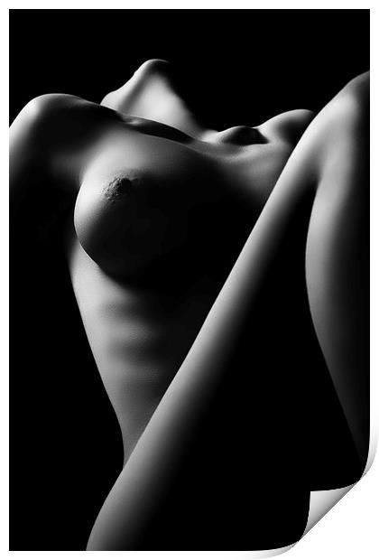 Nude woman bodyscape 16 Print by Johan Swanepoel