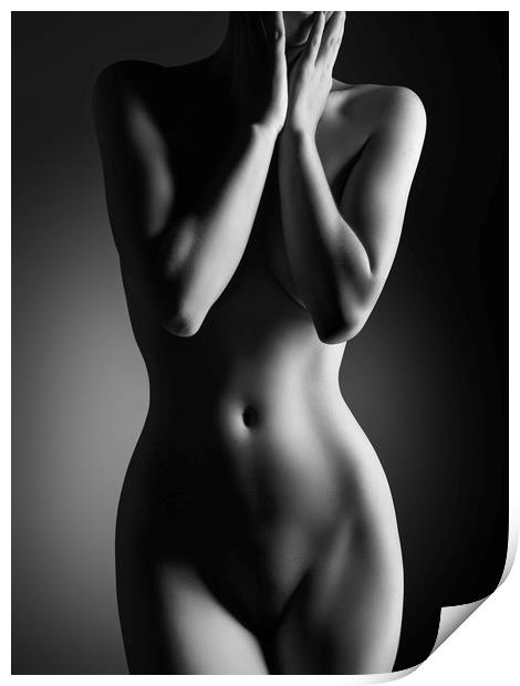 Nude woman bodyscape 24 Print by Johan Swanepoel