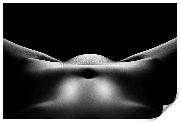 Nude woman bodyscape 30 Print by Johan Swanepoel