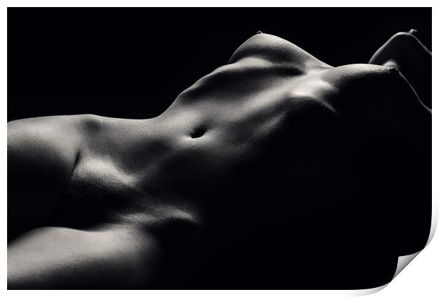 Nude woman bodyscape 47 Print by Johan Swanepoel