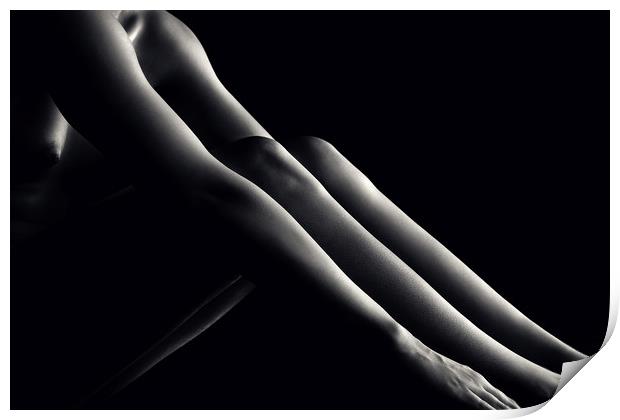 Nude woman bodyscape 48 Print by Johan Swanepoel