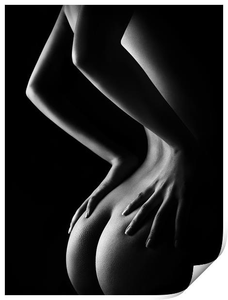 Nude woman bodyscape 39 Print by Johan Swanepoel