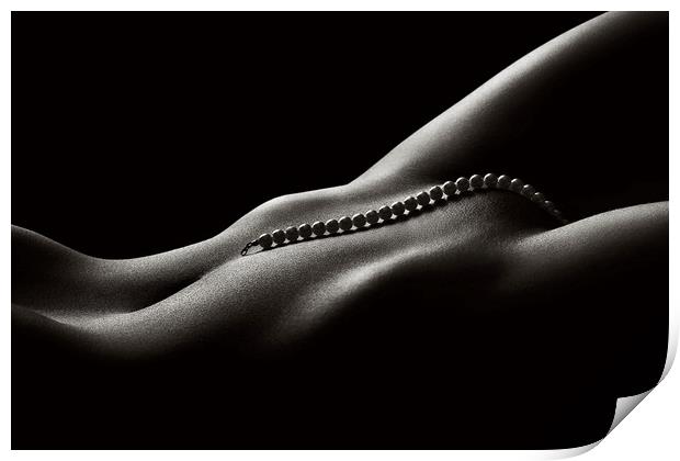 Nude woman bodyscape 45 Print by Johan Swanepoel